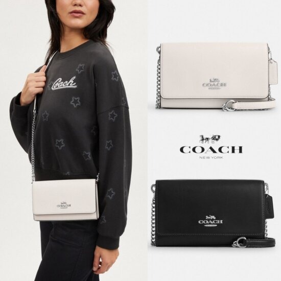 Coach flap clutch top