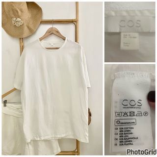 Cos off white oversized long top