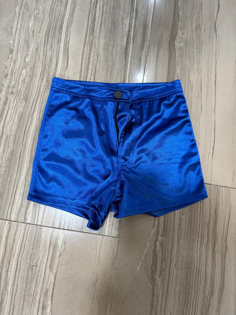 Blue disco shorts clearance