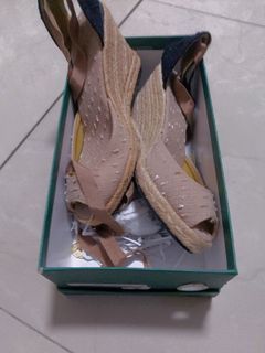 Daily Schedule Espadrille Lace up Wedge (NEVER USED)