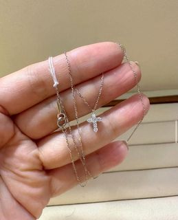 Dainty Cross Diamond Necklace