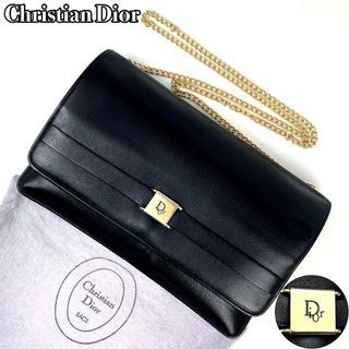 Dior shoulder bag Trotter chain diagonal leather black