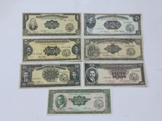 English Series (1,2,5,10,20,50 and 200 Pesos)