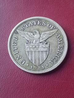 FIFTYCENT CENT SILVER COIN 1921