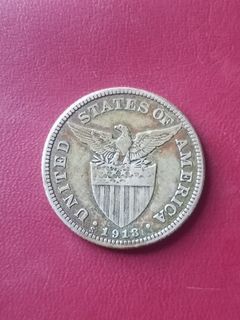 Fiftycent silver US-PHILIPINE coin 1918s