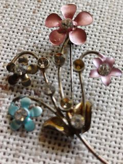 Floral Multi-colored Brooch