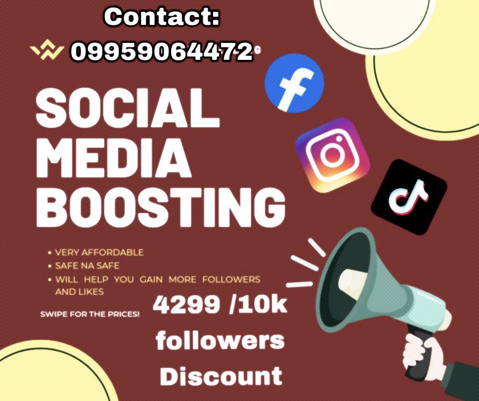 Followers likes watch hours reacts (Category: Announcements) located in Taguig. Submitted by influenzas (Listing ID 1299564504, Image 1). Description: Increase Audience Fast Promo Discounted Boosting/Advertising Legit Organic Followers Likes Subscribers live Views watch hours etc 🎉🎉 Philippines only link needed Increase All social media boost fast available Facebook Instagram Youtube Twitter x Fb ig yt Tiktok Supercars Apple Iphone Jordan 1 Adi