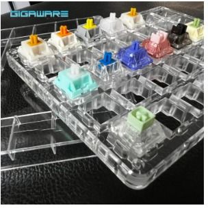 Gigaware Kelowna 35 Slots Acrylic Mechanical Keyboard Switch Sampler Tester Case with Cover
