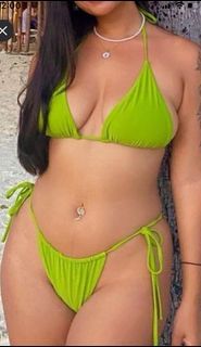 Green blackbough Two Piece Bikini - XL
