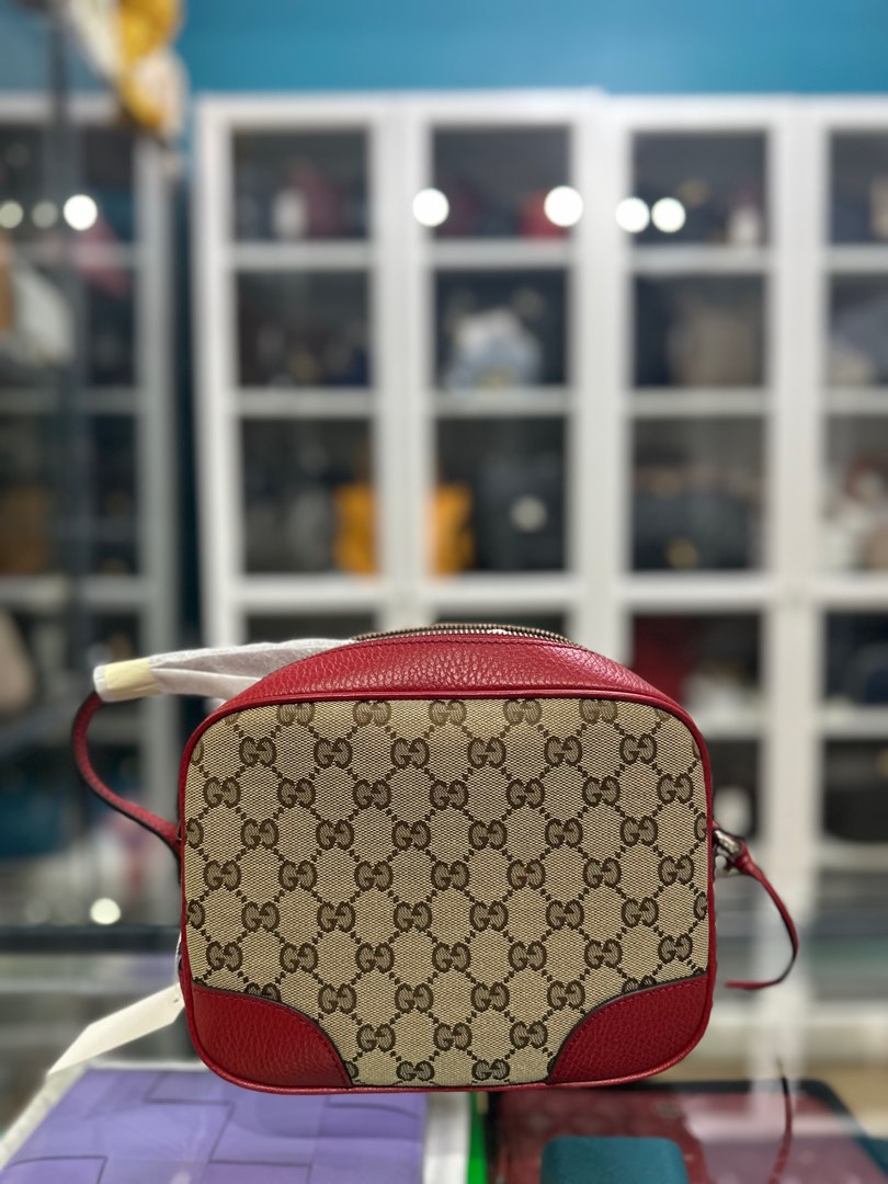 Gucci Bree Camera Bag in Red Canvas Luxury Bags Wallets on Carousell