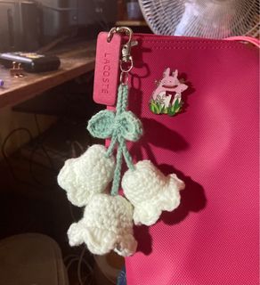 Handmade White Lily of the valley Keychain