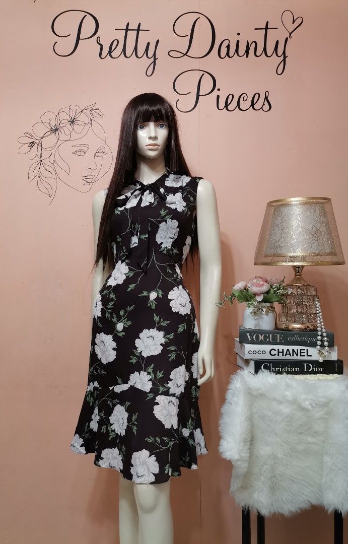 High Quality Brown Floral Mermaid Style Vintage Dress Women s Fashion Dresses Sets Dresses on Carousell