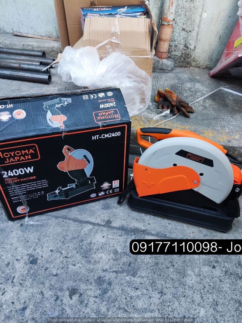 Hoyoma Cut Off Machine (Category: Construction Tools & Equipment) located in Manila. Submitted by joeyroque09 (Listing ID 1299539870, Image 2). Description: Hoyoma Cut Off Machine Specs: 2,400watts Price: 4,750/pc .