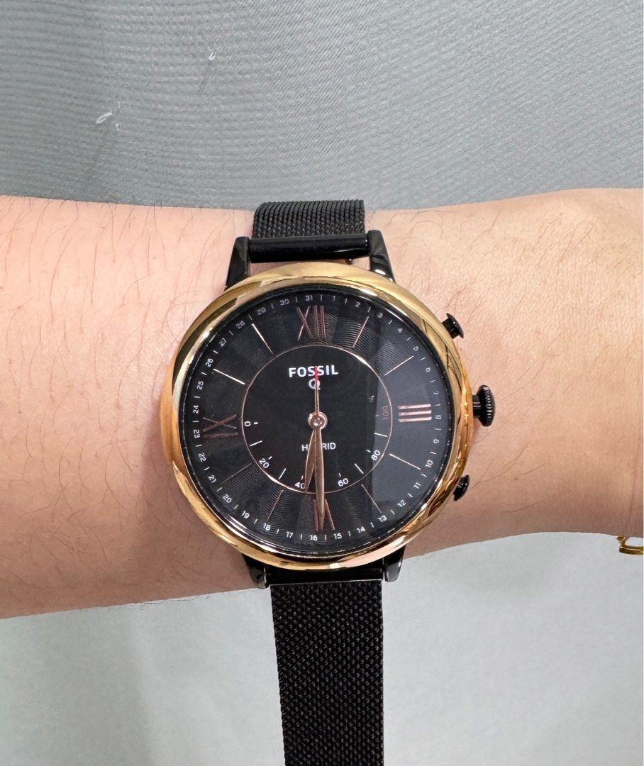 Hybrid Smartwatch Jacqueline Black Stainless Steel Men s Fashion Watches Accessories Watches on Carousell