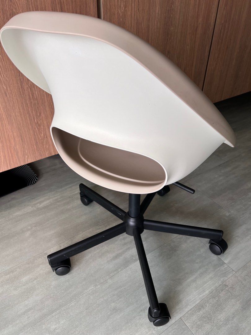 IKEA ELDBERGET Seat Shell MALSKAR Swivel chair beige black Furniture Home Living Furniture Chairs on Carousell