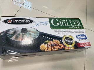 Imarflex GL 3300 2 in 1 electric hot pot griller