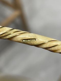 Ivory bracelet with 14k gold