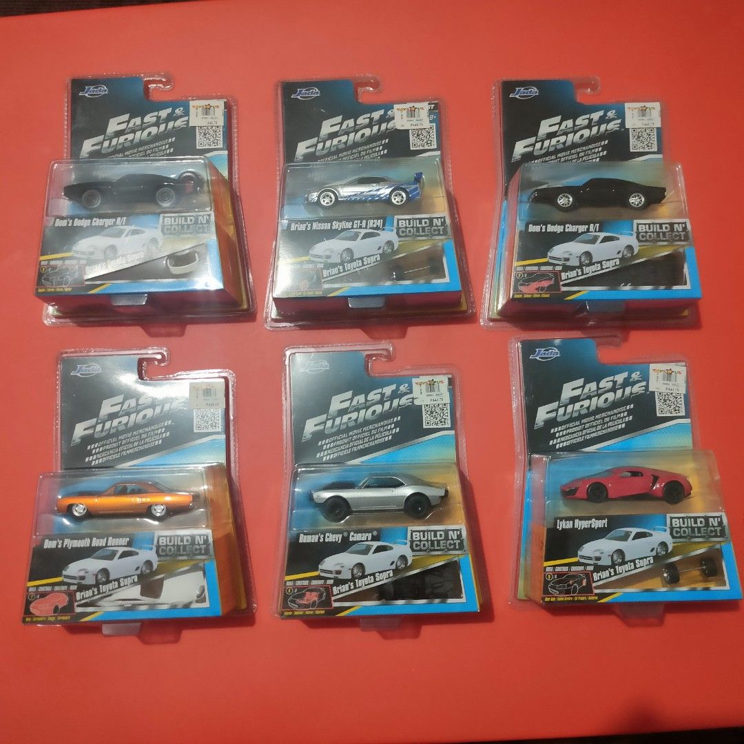 Jada Fast & Furious 'build n collect' (Category: Vehicle & Diecast Models) located in Quezon City. Submitted by jayr_hobby_den (Listing ID 1299551290, Image 1). Description: Brand New / Die-Cast / Plastic Parts / Rubber Tires 2015 Jada 1:55 Scale Fast & Furious Build N' Collect.