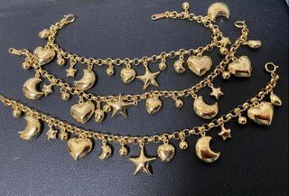 Japan K18 Gold Charm Bracelets