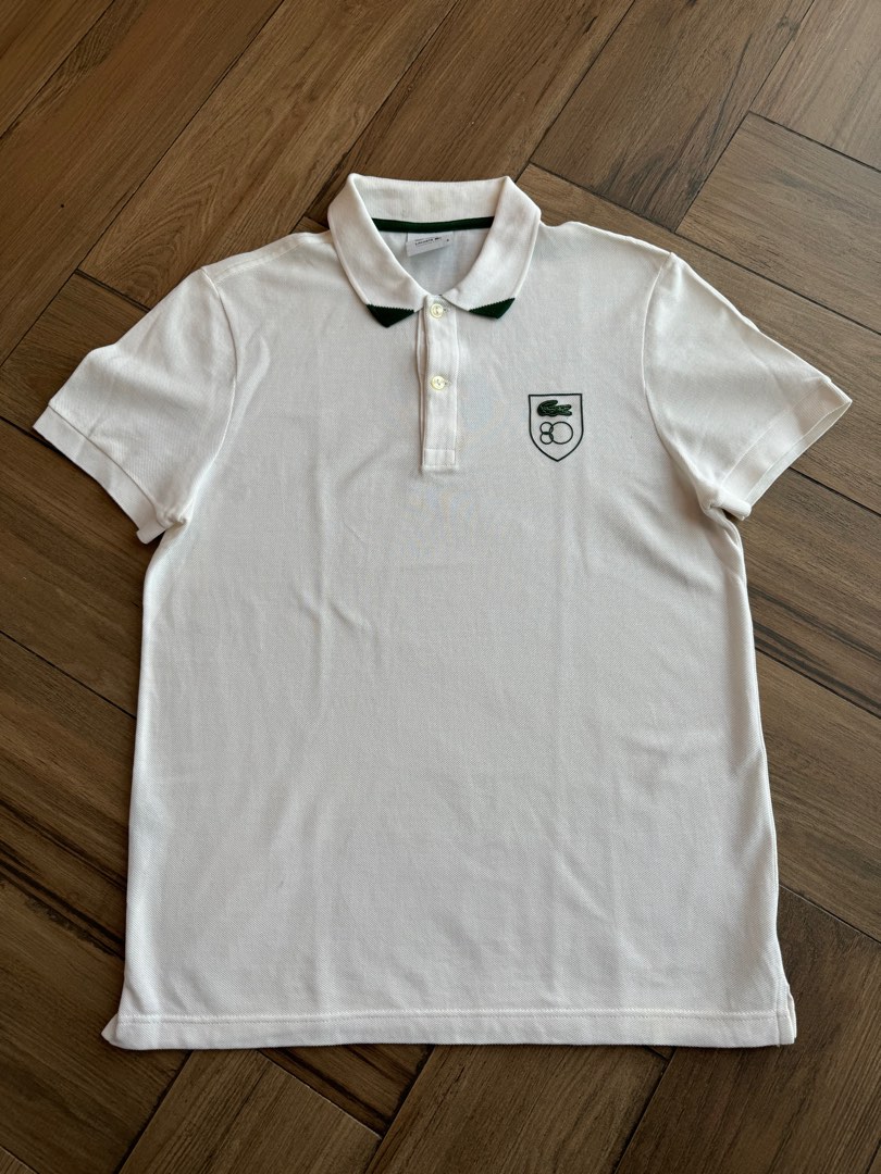 Lacoste Celebrating Eighty 80th Anniversary Polo T Shirt Fesyen Pria Pakaian Atasan di Carousell
