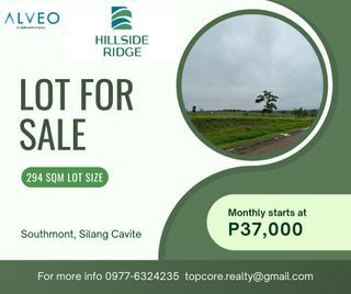 Residential Lot For Sale HILLSIDE RIDGE near Tagaytay and Nuvali | Alveo Land