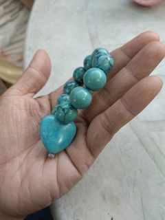 Made in Mexico beautiful turquoise finger pocket rosary