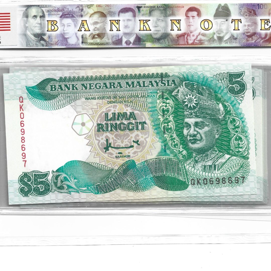 Malaysia UNC R/N x9 RM5 Ahmad Don QK 圆圆美号 First Prefix S7 Year 7th CBN ...