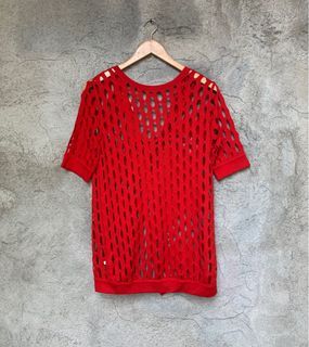MARNI SHORTSLEEVE KNITTED TOP w/ HOLES