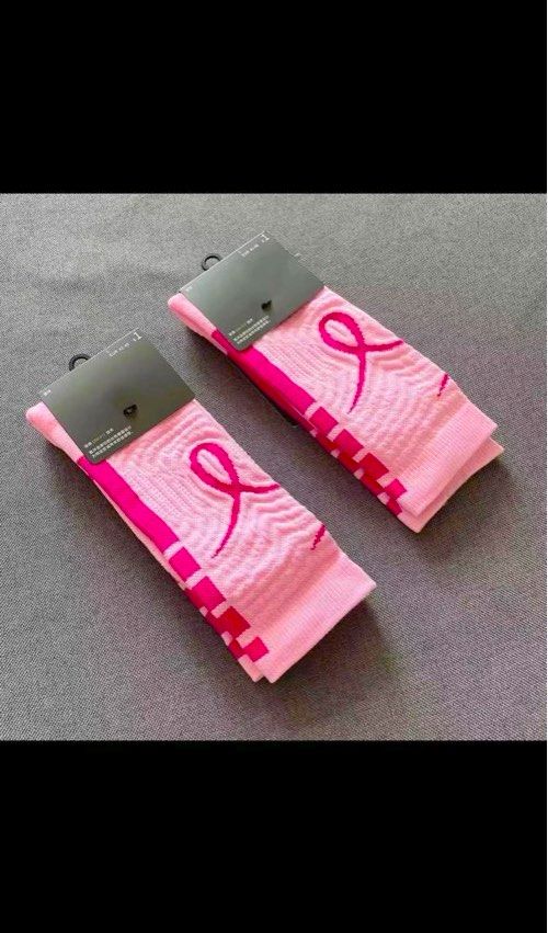 nike elite socks pink breast cancer