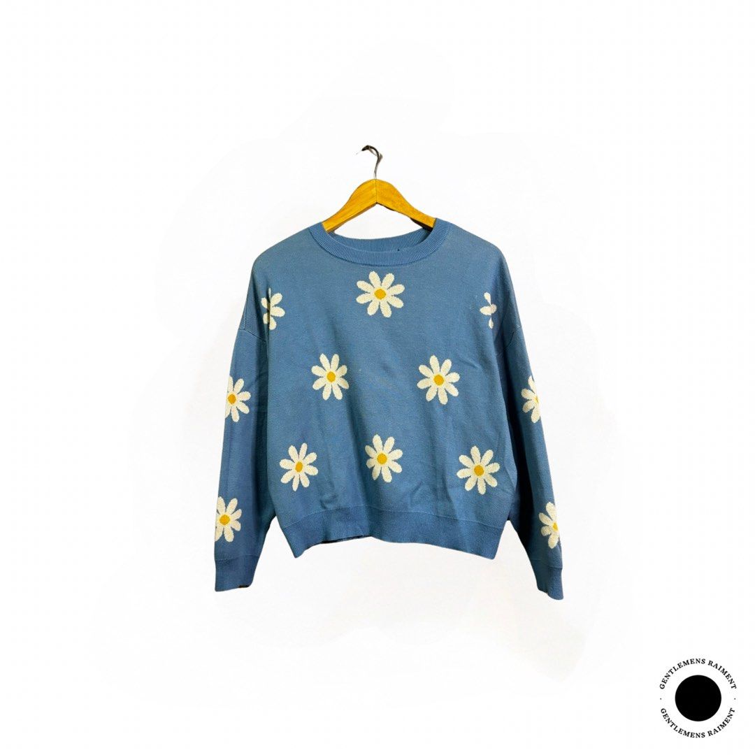 Nikka k blue daisy sweater (Category: Longsleeves) located in Quezon City. Submitted by thegentlemensraiment (Listing ID 1299563983, Image 1). Description: .