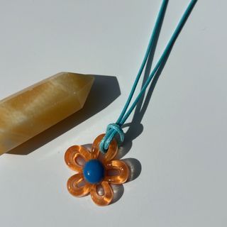 Orange Flower Necklace