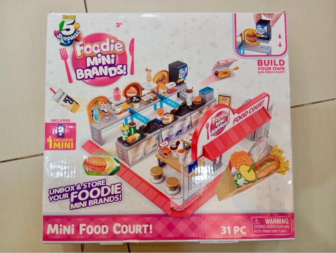 Original 5 Surprise Mini Brands Foodie Food Court Restaurant Playset