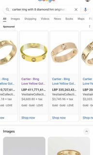 Original Cartier Ring 8 Diamonds