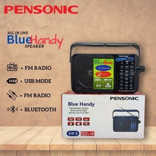 PENSONIC BlueHandy portable Bluetooth/Fm/Am/SW/USB Mp3 220v stereo speaker with antenna