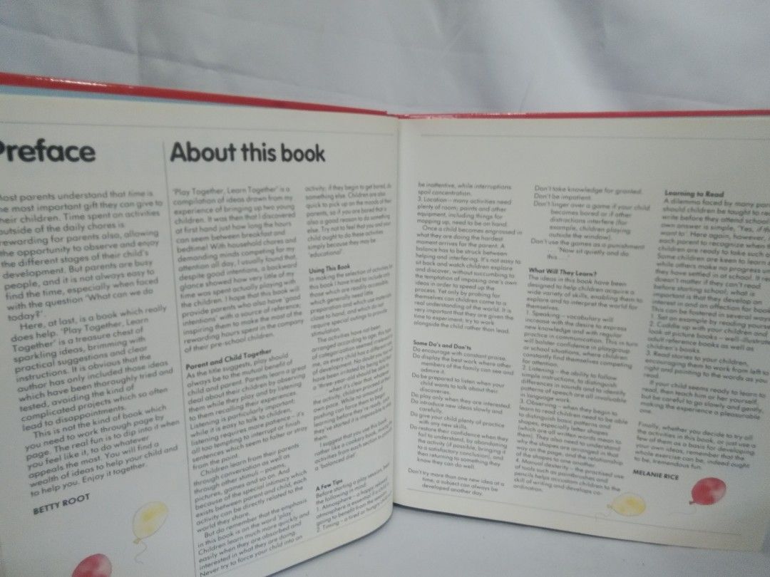 PLAY TOGETHER LEARN TOGETHER (Category: Children's Books) located in Quezon City. Submitted by sky_bookstore (Listing ID 1299476777, Image 2). Description: Hardcover Book Note: We sell pre-loved books. Some books may have minor flaws, such as shelf wear, creases and other common signs of usage. Location: Sauyo, QC.