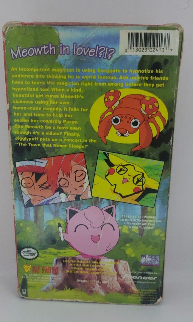 Pokemon Jigglypuff Pop Collectible VHS Video Tape Movie Anime Cartoons ...