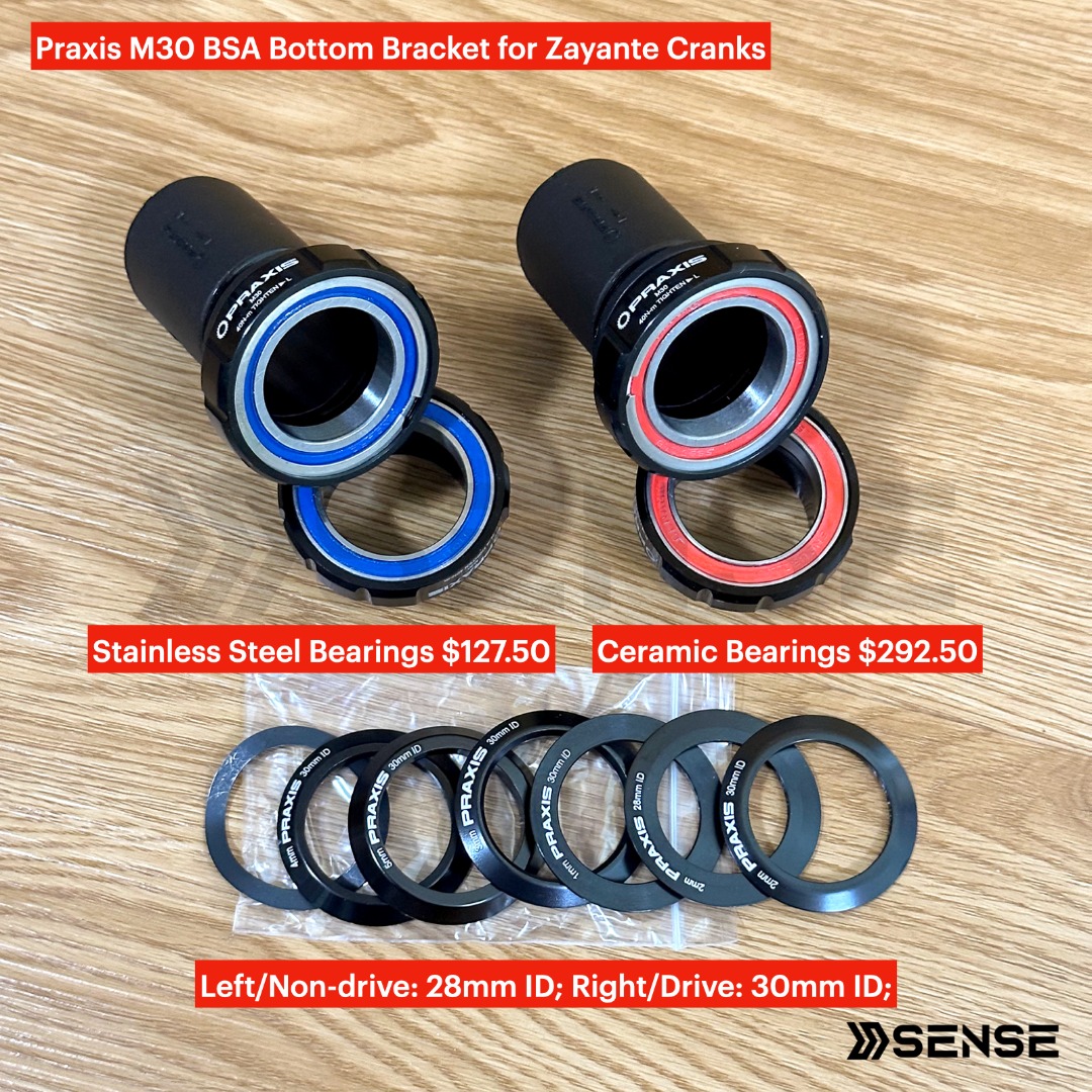 Praxis M30 BSA Bottom Bracket for Zayante Cranks Brompton Sports Equipment Bicycles Parts Parts Accessories on Carousell