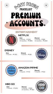 Premium accounts