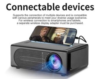 Projector Mini Portable Projector For Cellphone Support USB/AV/HDMI Compatible/Projection Home Media Player Projector 4k
