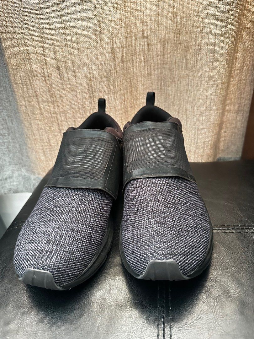Puma Men Enzo Strap Knit Black Running Shoes EUR 40 Men s Fashion Footwear Sneakers on Carousell