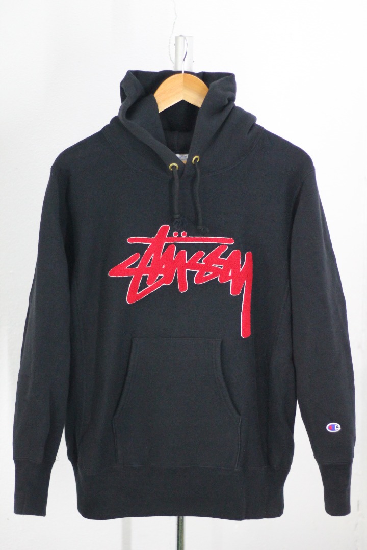 Stussy champion hoodie new arrivals