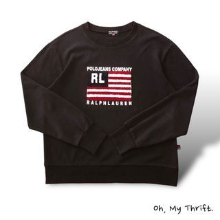 RL Black USA Flag Sweater