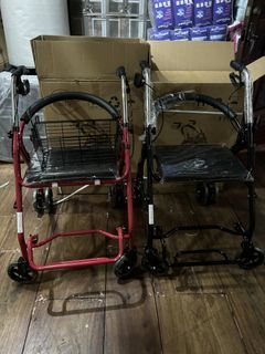 Rollator with footrest