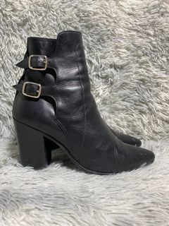 Saint Laurent-Leather Moto French 85 boots