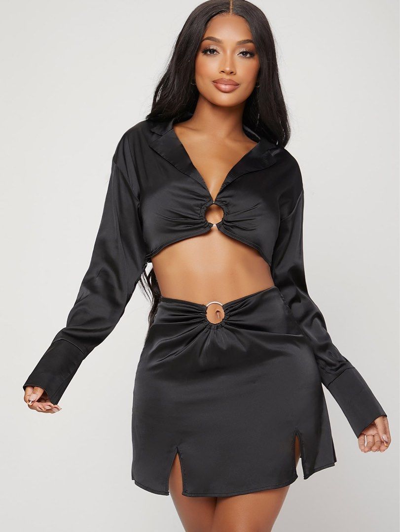 Shein Silk Coordinates (Category: Sets or Coordinates) located in Paranaque City. Submitted by gastuseraph (Listing ID 1299501976, Image 2). Description: Item is brand new and onhand. Best fits medium. Very pretty in person! .