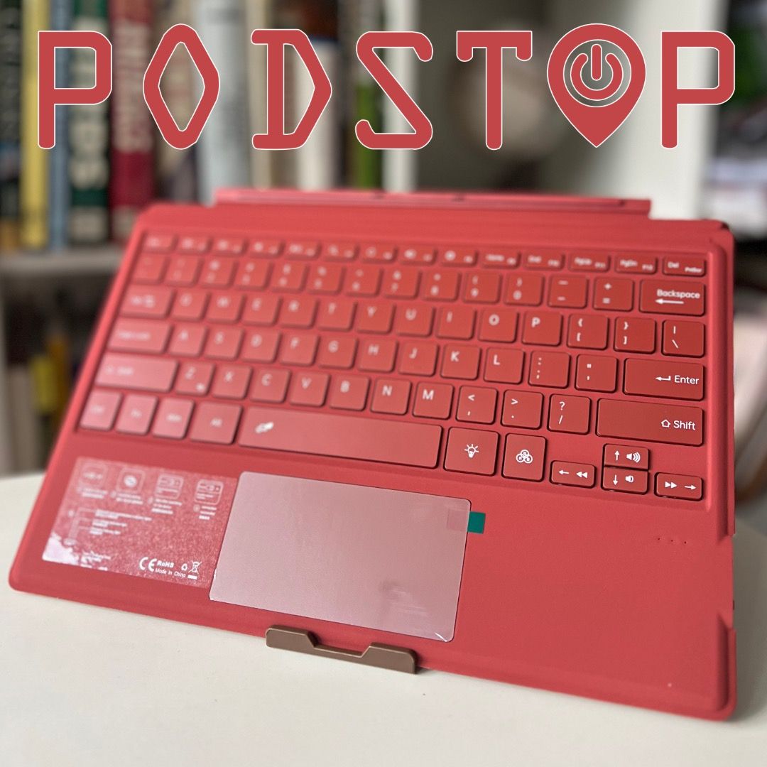 Surface Pro 3/4/5/6/7 Bluetooth Backlit Keyboard with Touchpad (Red ...