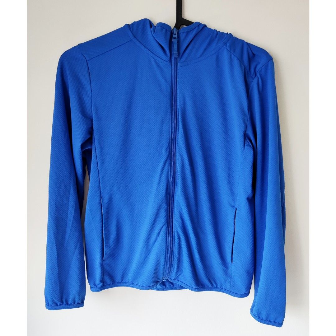 UNIQLO Airism UV Cut Mesh Jacket with Hood 140 Babies Kids Babies Kids Fashion on Carousell