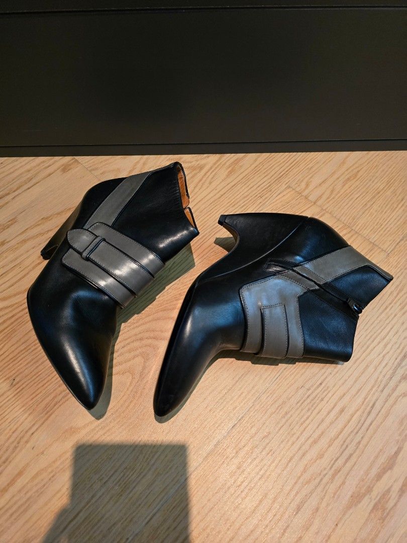 Unused Balenciaga 3.5 Black Leather Boots Size 37 Carousell