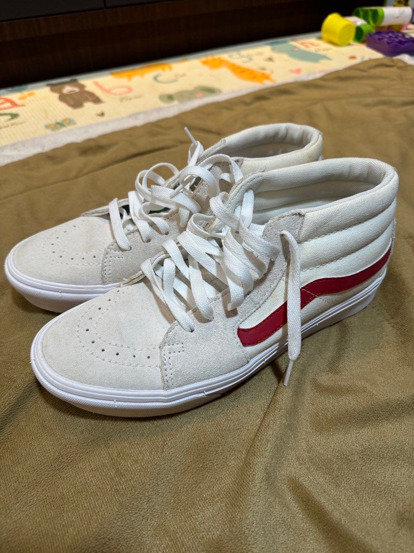 Vans White Vans SK8 Mid Reissue Lace Up Sneakers Women s Fashion Footwear Sneakers on Carousell
