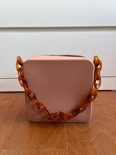Viajecito XL bag with acrylic tortoise strap